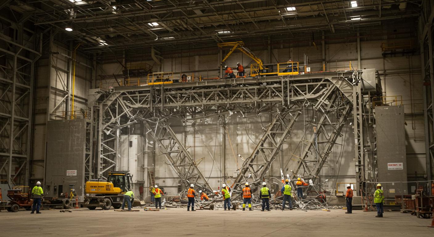 Демонтаж ворот ангара Демонтаж ворот ангара