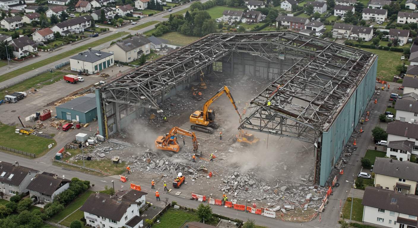 Что учитывать при демонтаже ангара возле жилых домов