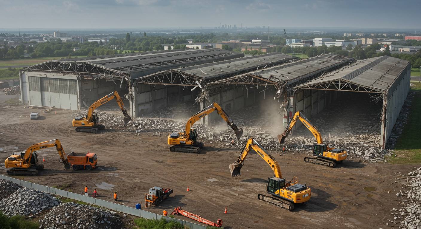 Демонтаж ангаров и складов под строительство