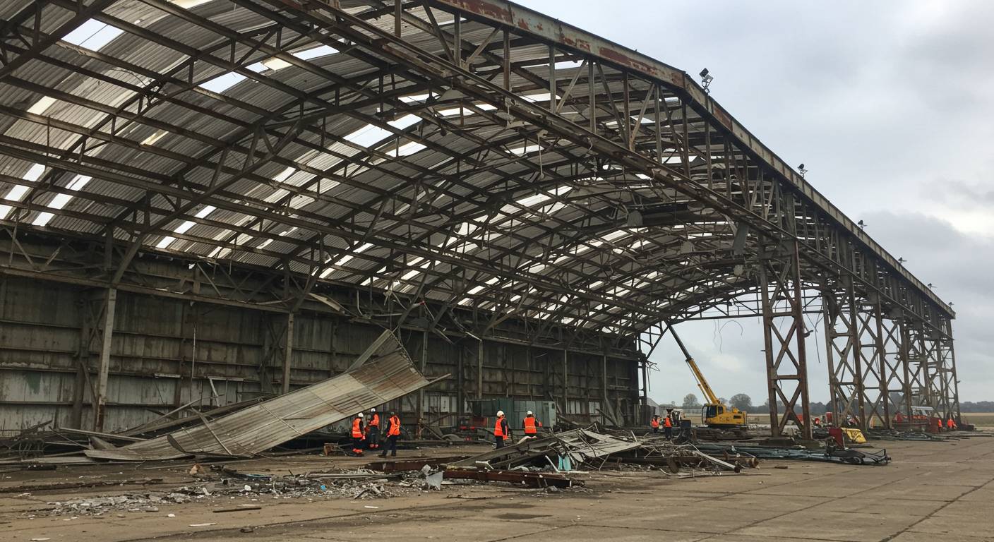 Демонтаж ангара с сохранением металла