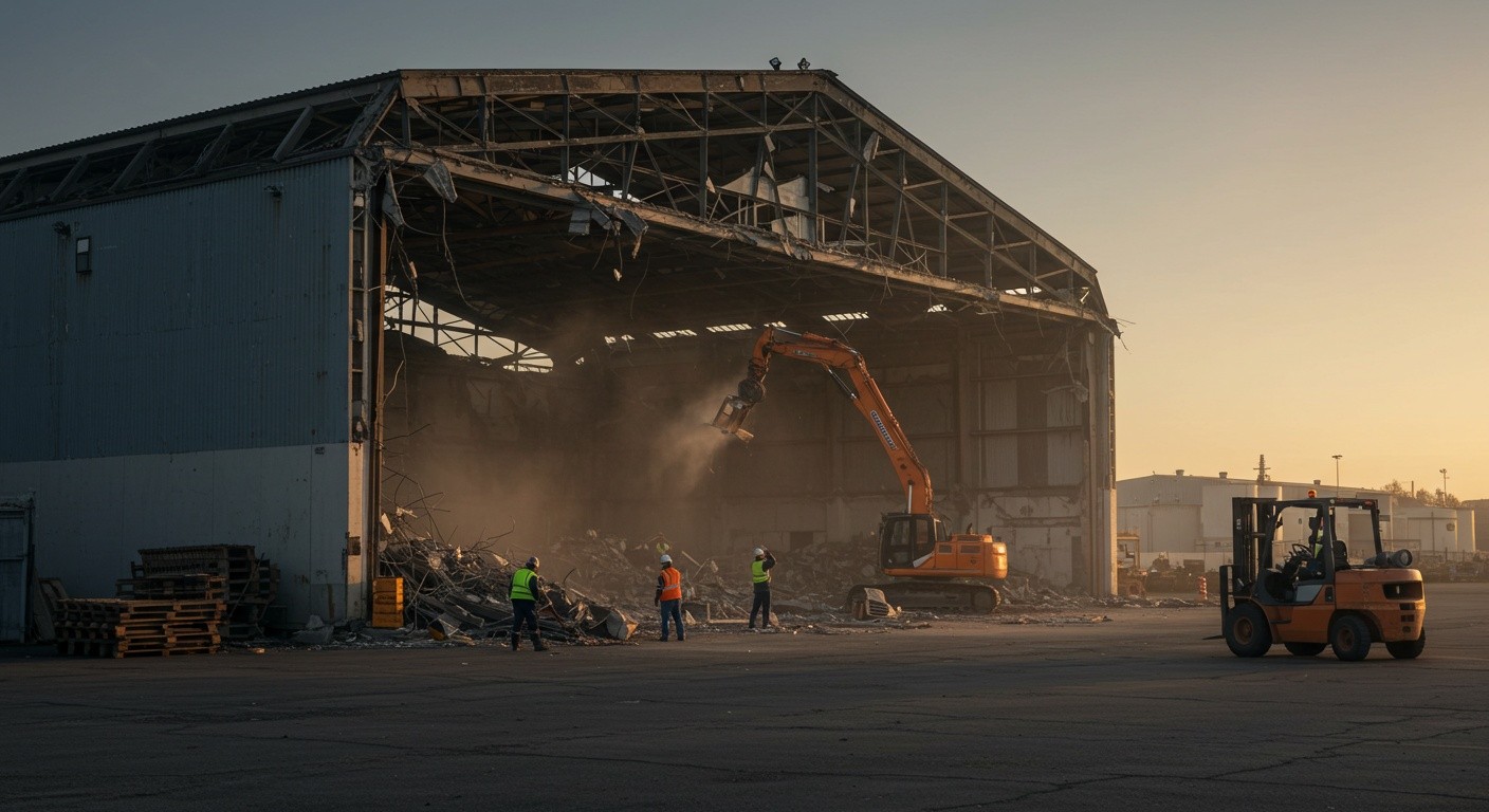 Демонтаж ангара с арендуемой территории