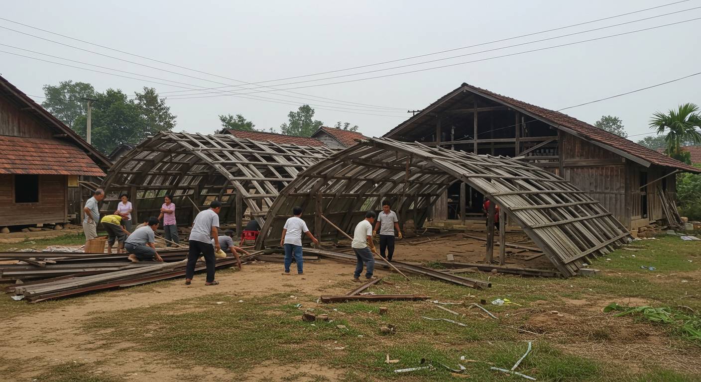 Разборка деревенского ангара Разборка деревенского ангара