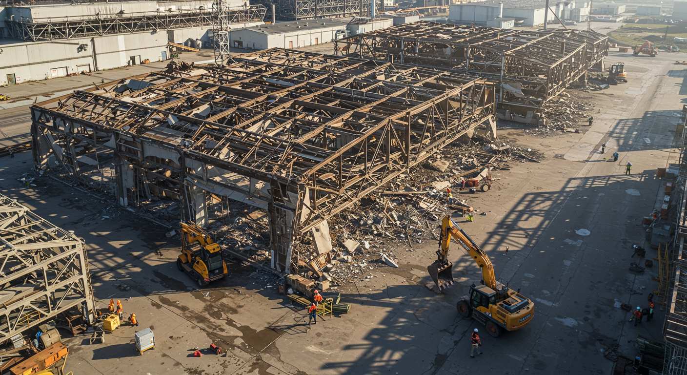 Демонтаж ангаров на промбазах