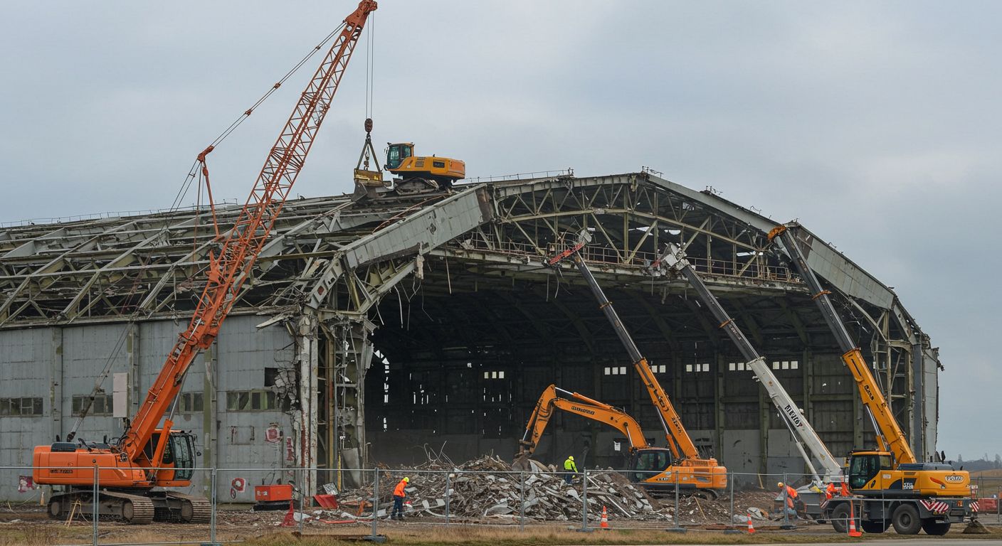 Демонтаж ангаров для новых складов Демонтаж ангаров для новых складов