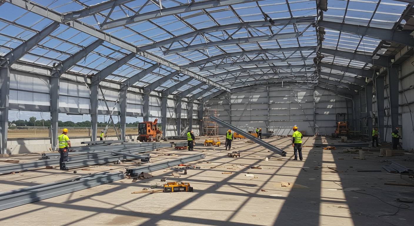 Демонтаж ангара из лёгкого профиля