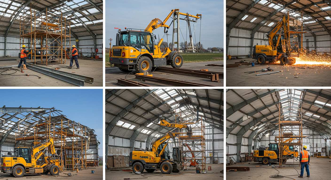 Как разобрать ангар без крана