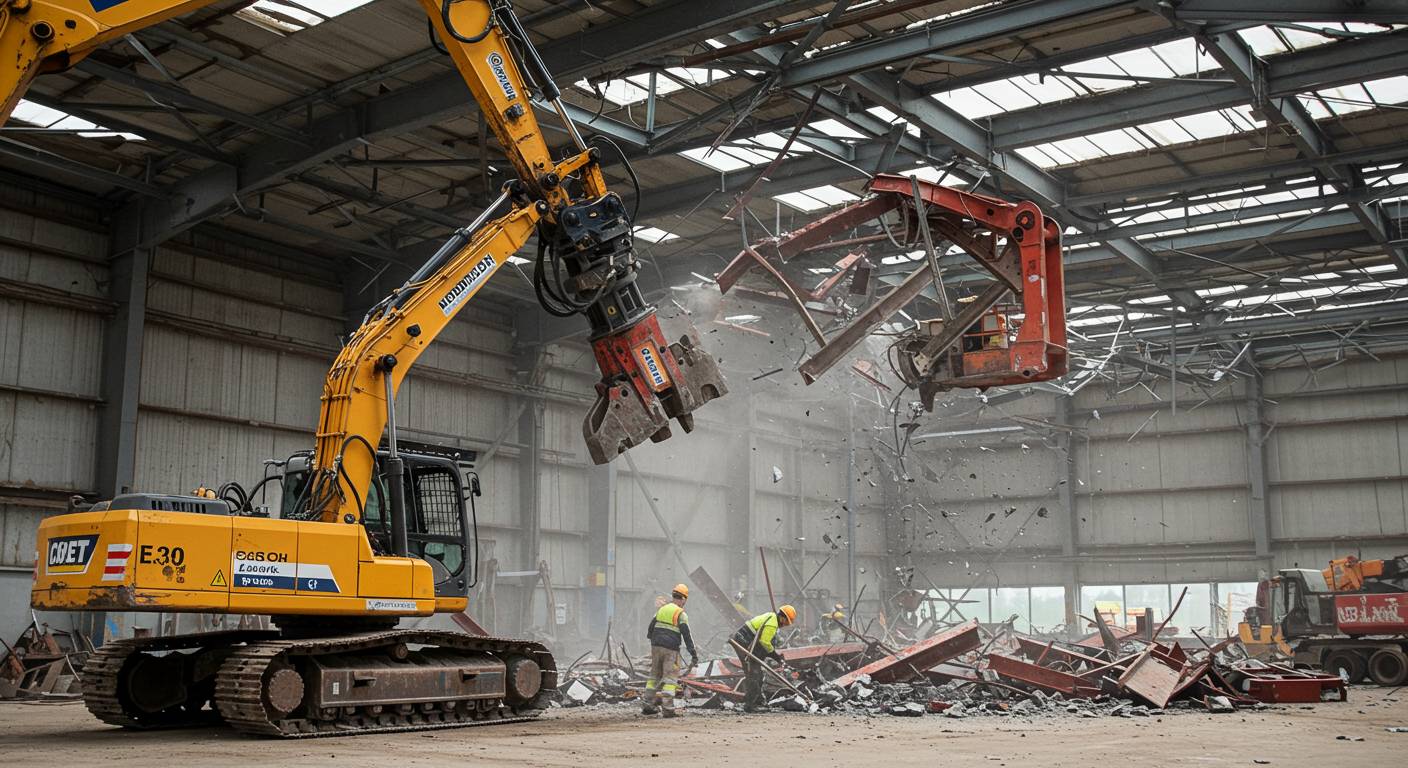 Демонтаж ангара с гидравлическим оборудованием