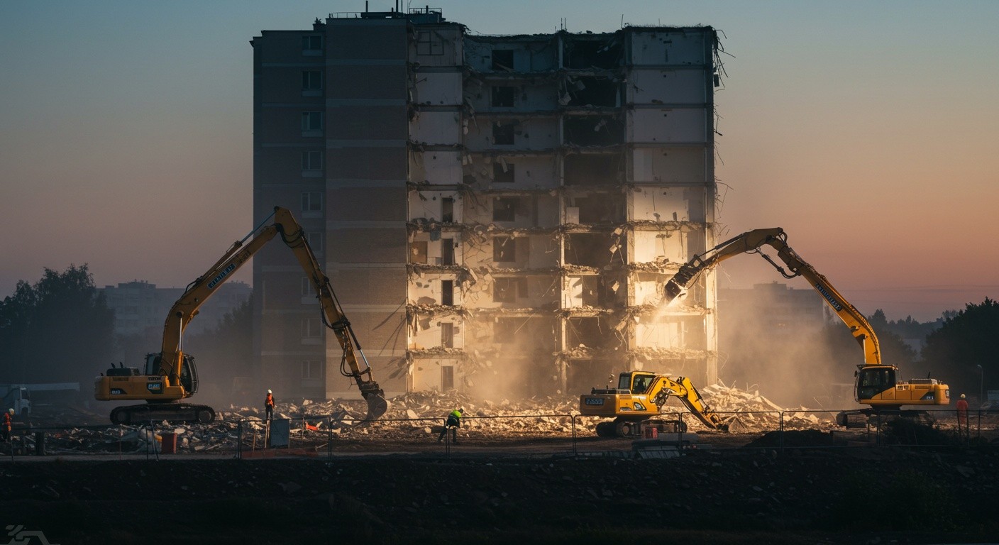 Профессиональный демонтаж жилых многоэтажек Демонтаж жилых многоэтажек