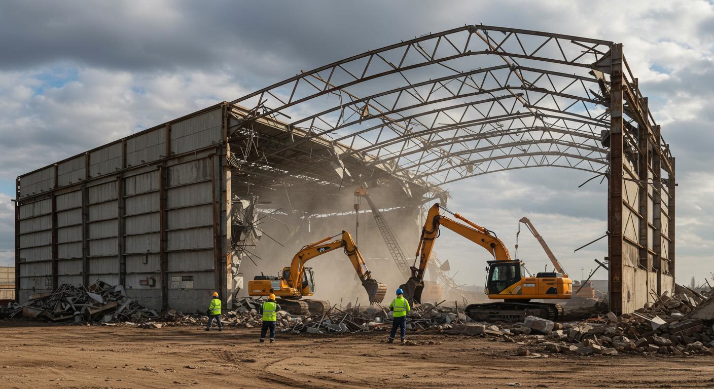 Демонтаж ангаров при модернизации предприятия