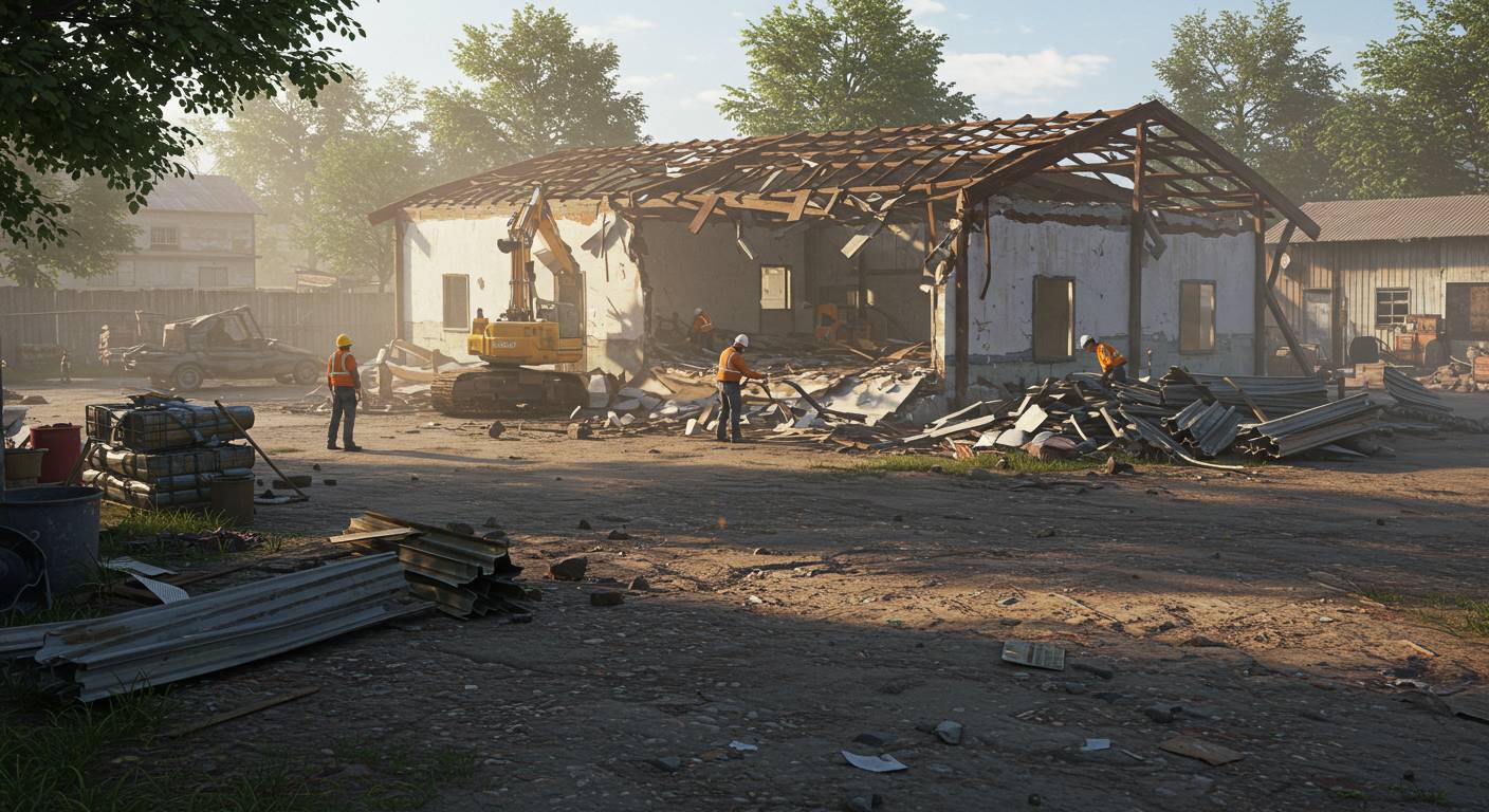 Демонтаж малых складских помещений