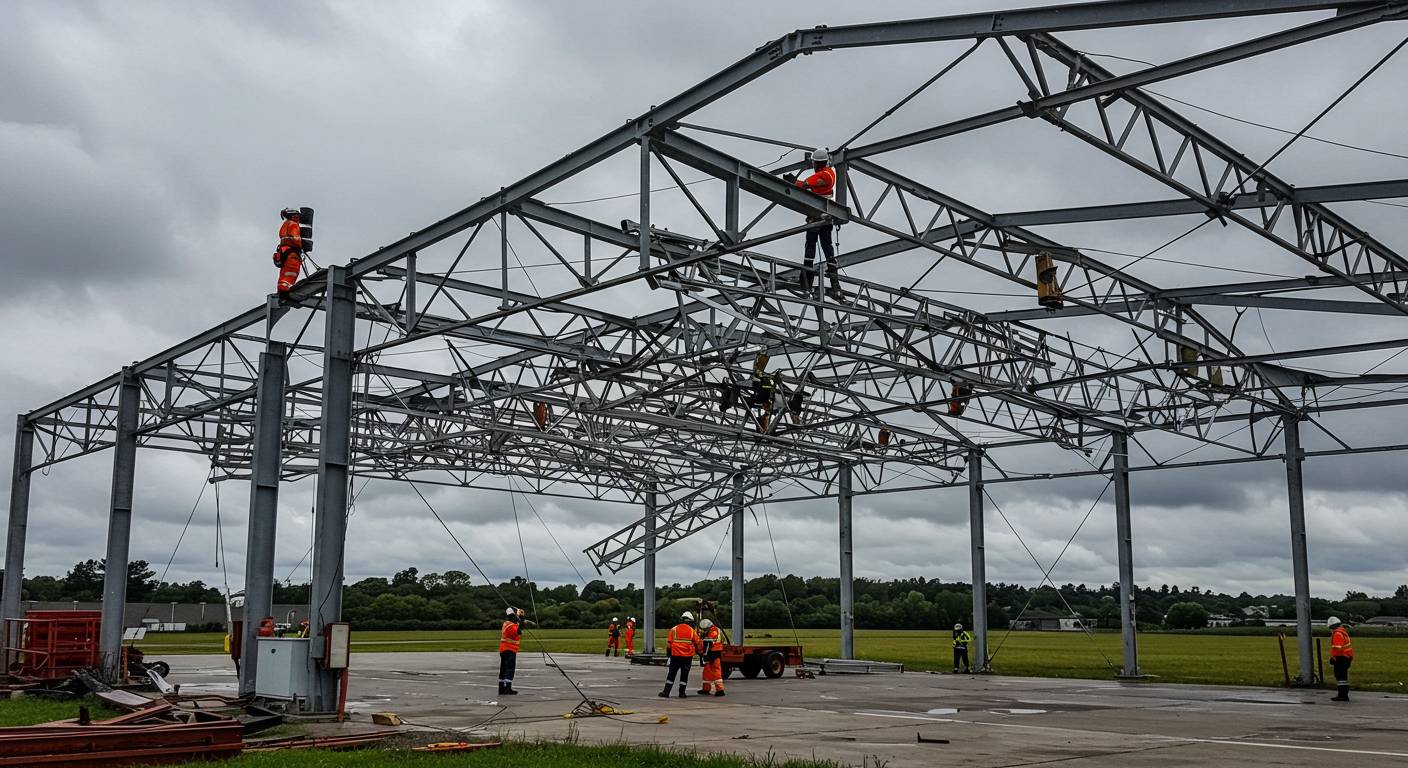 Безопасный демонтаж ангара