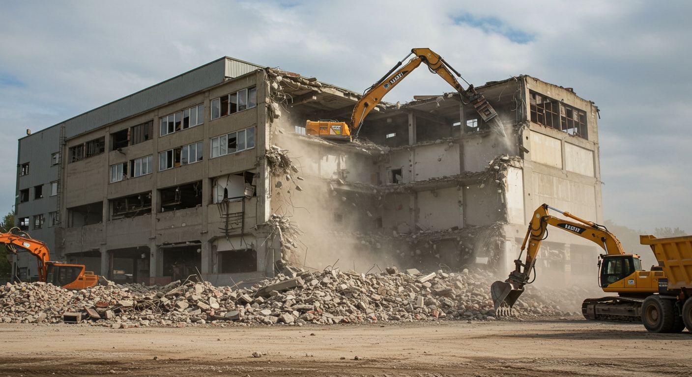 Демонтаж промышленных зданий