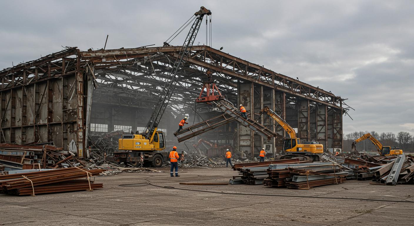 Демонтаж ангара с последующей продажей металла