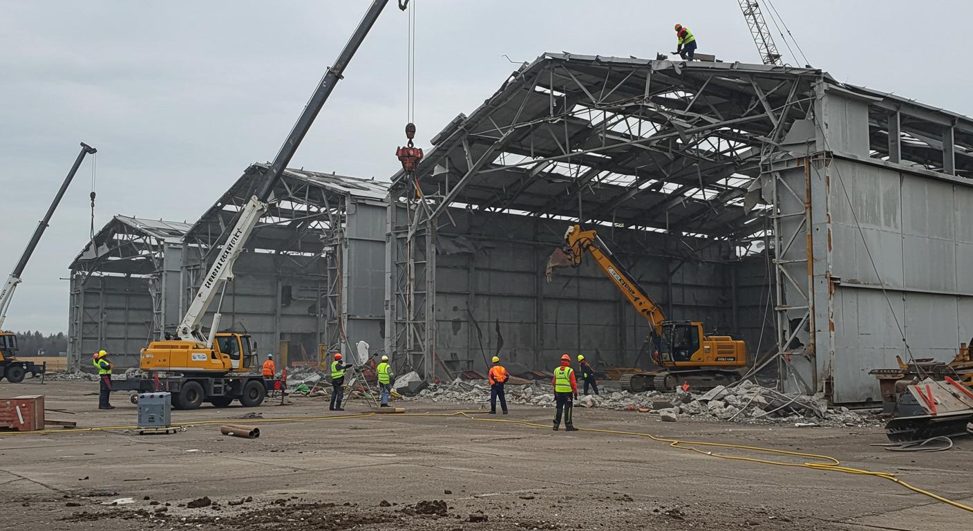 Демонтаж ангара с привлечением подрядчиков
