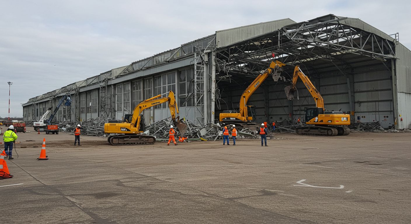 Демонтаж ангара для расширения бизнеса