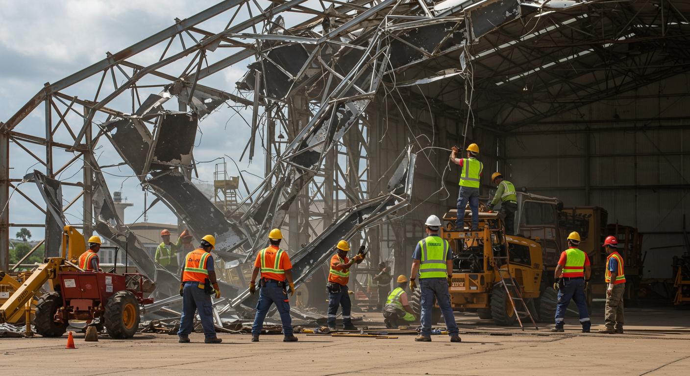 Быстрый демонтаж ангара