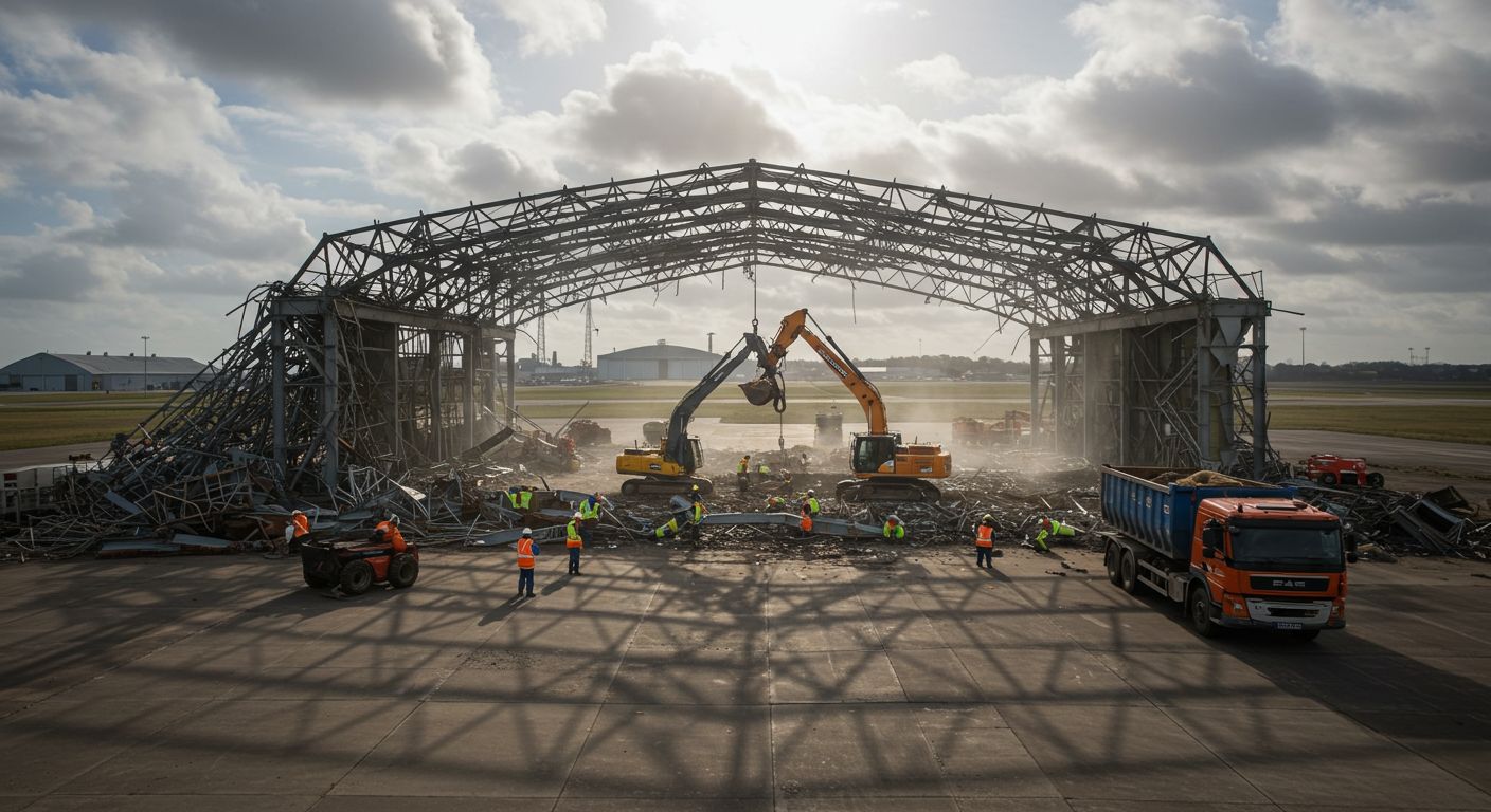 Демонтаж ангаров с утилизацией материалов