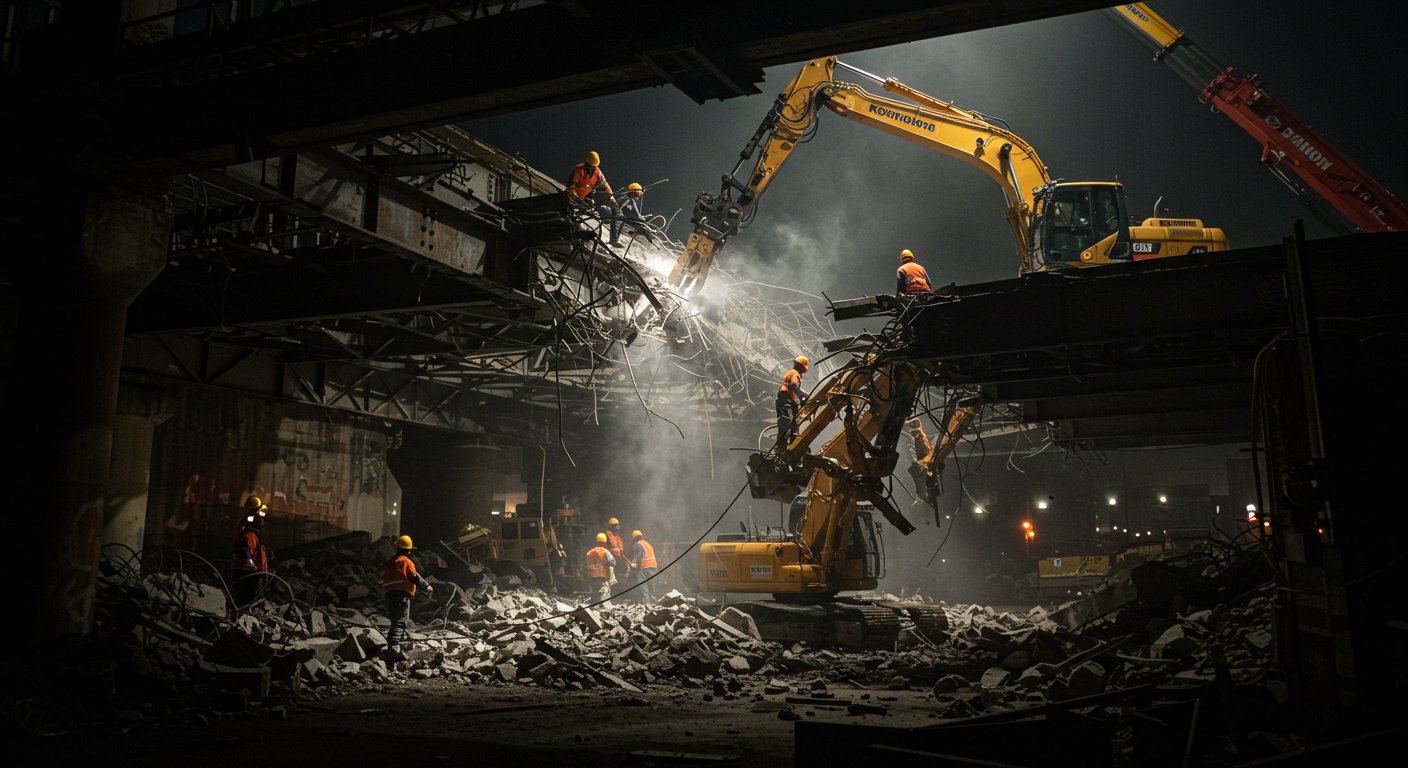 Демонтаж мостов и эстакад