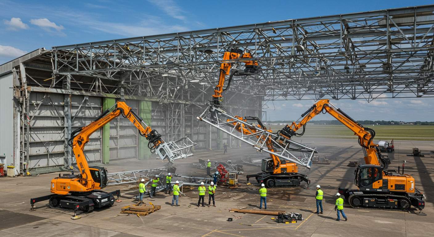 Демонтаж ангаров по технологии