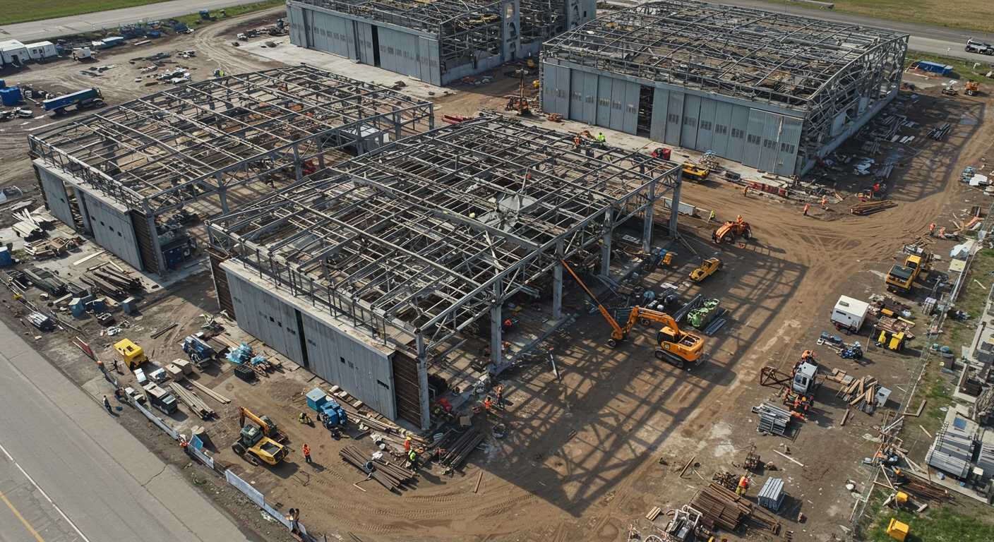 Разборка старого ангара для строительства новых объектов Демонтаж ангара при строительстве новых объектов