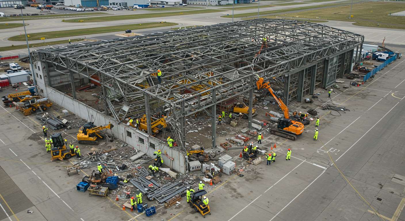 Демонтаж ангаров с контролем инженеров