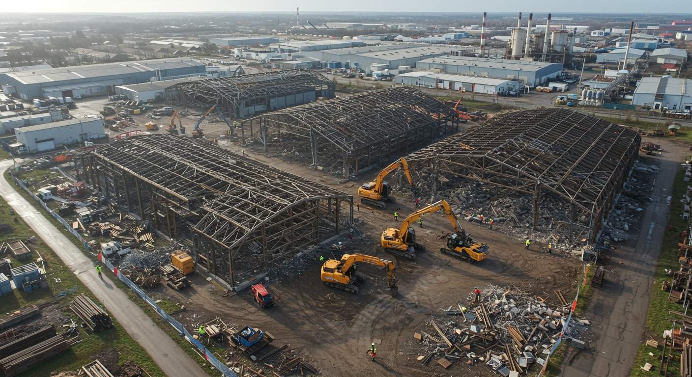 Демонтаж ангаров на промышленных территориях