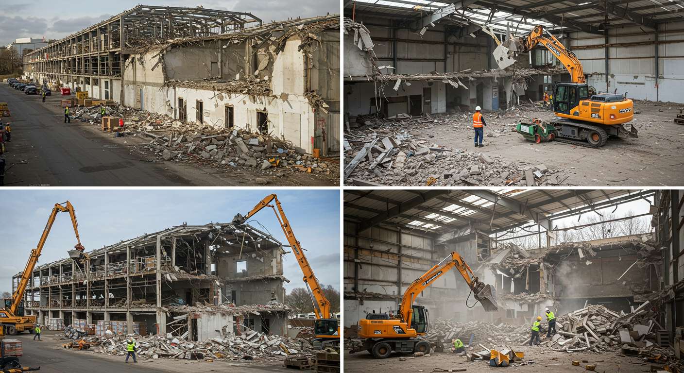 Демонтаж складов с индивидуальными архитектурными решениями