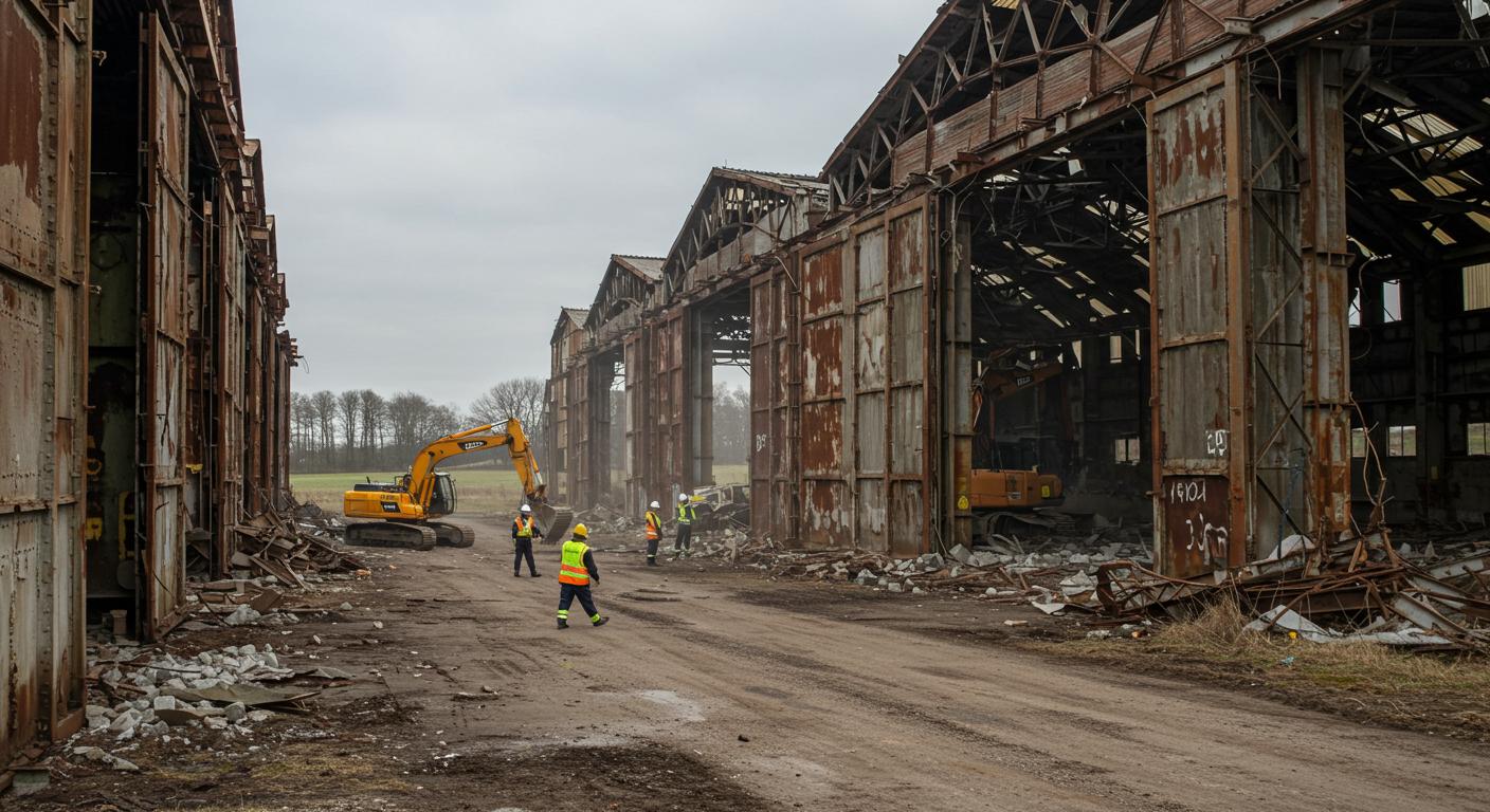 Демонтаж ангаров в сельской промышленности