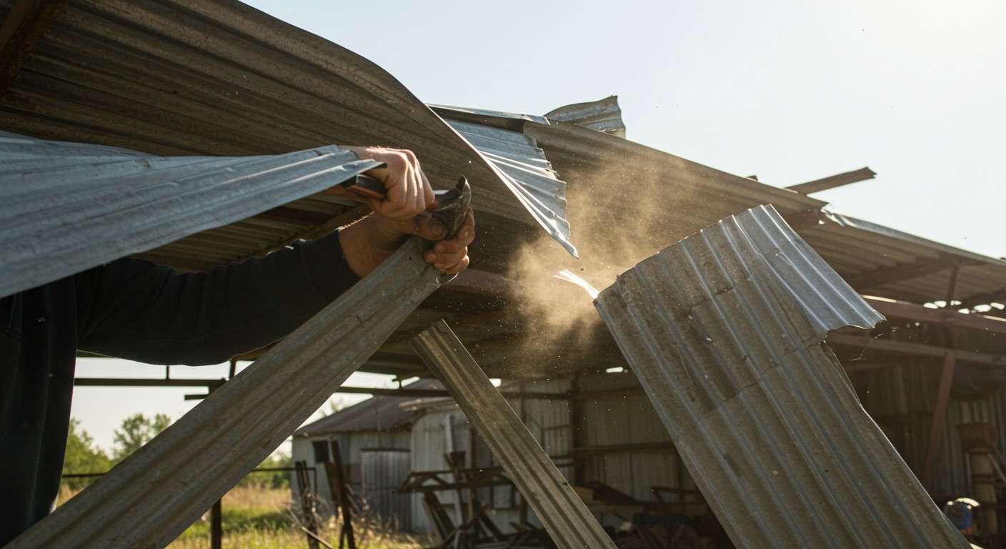 Демонтаж ангара из профнастила своими руками