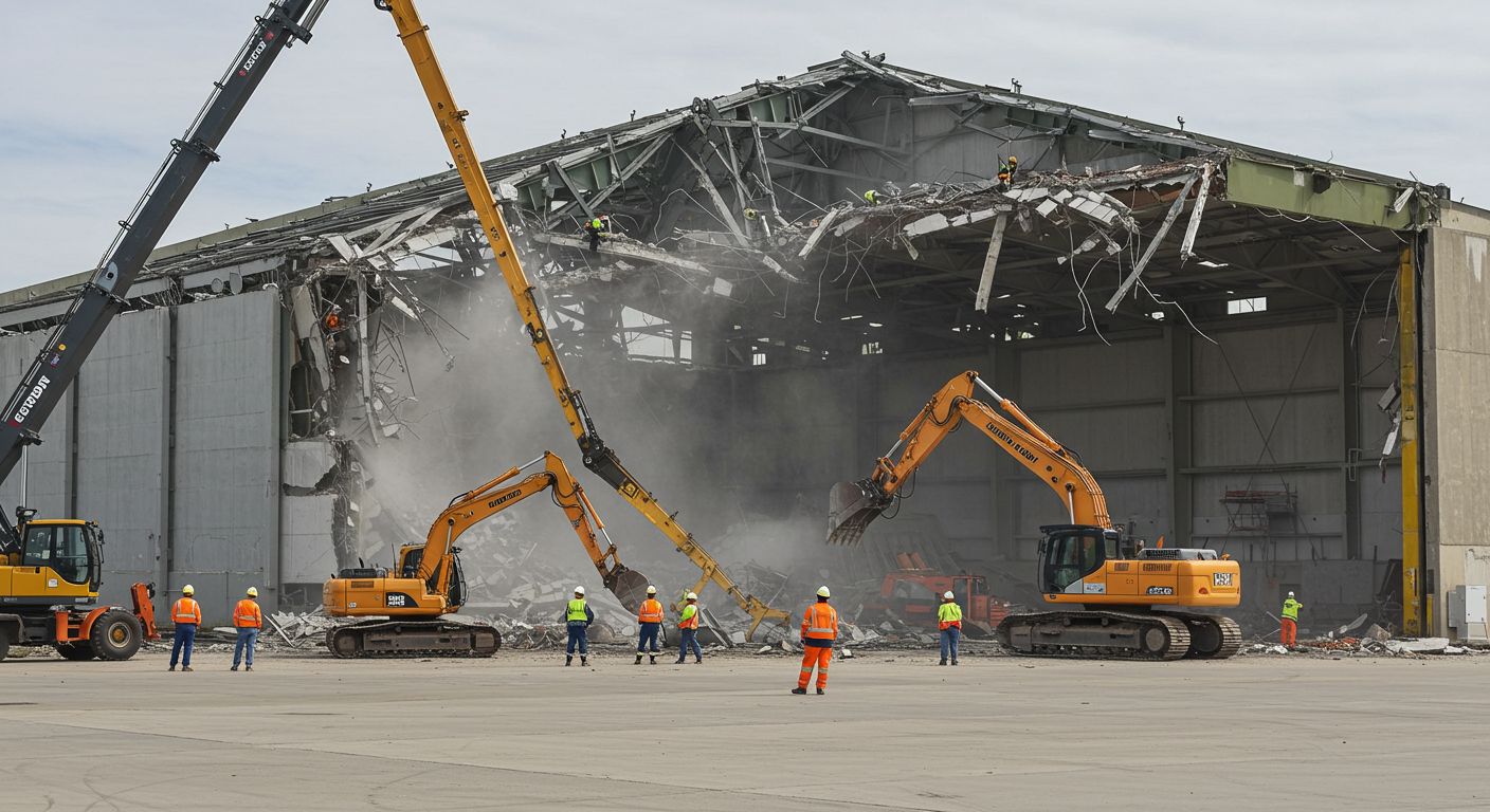 Демонтаж ангара в короткие сроки