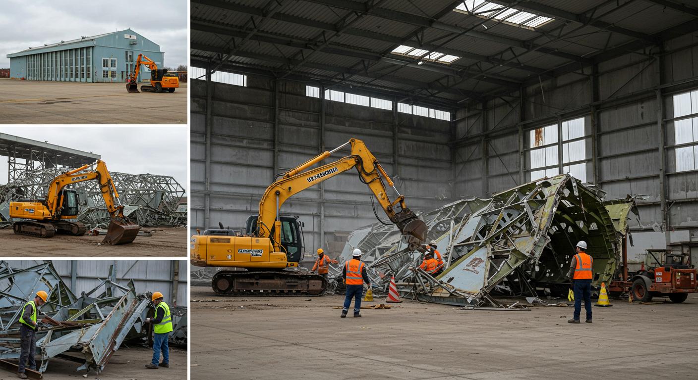 Демонтаж ангара для нового склада