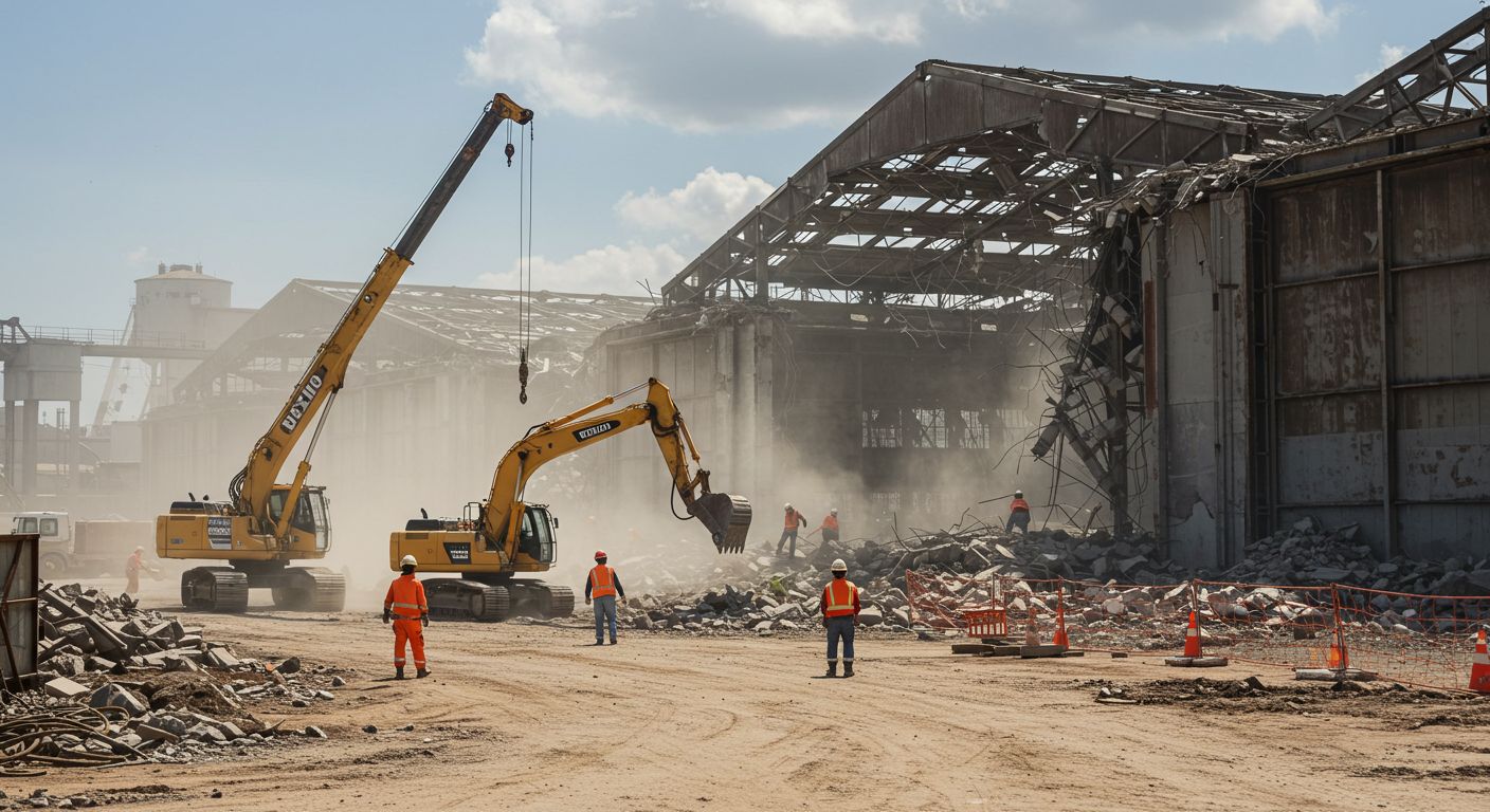 Профессиональный демонтаж ангаров для строительства промзоны Демонтаж ангаров на промзоне