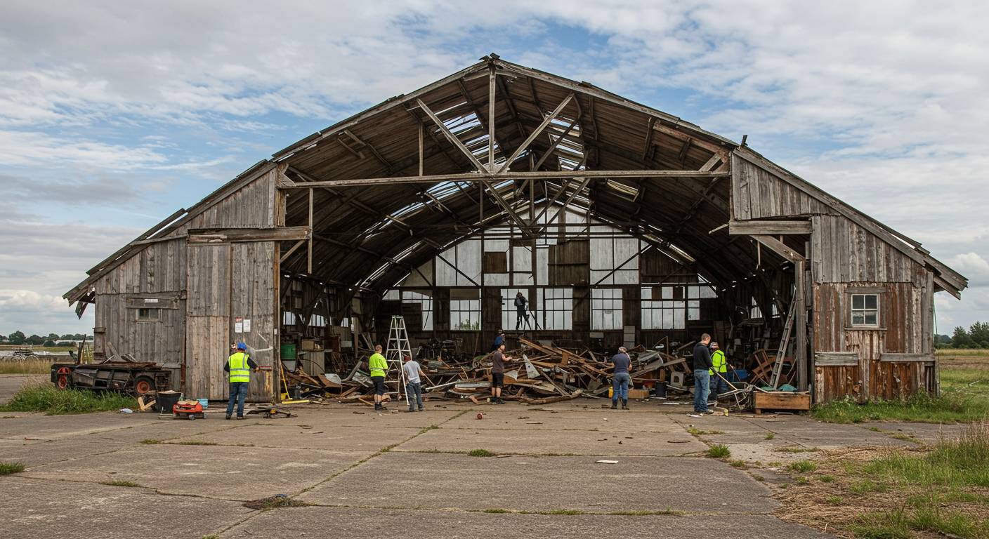 Демонтаж ангаров из старых материалов