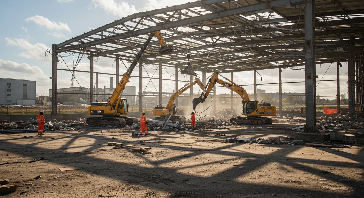 Профессиональный демонтаж ангаров на промплощадке Демонтаж ангара на промплощадке