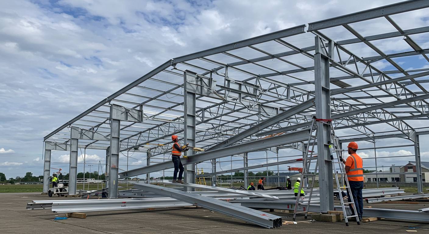 Демонтаж алюминиевого ангара