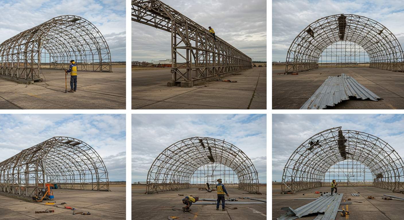 Демонтаж ангара своими руками: пошагово