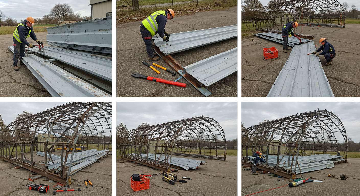 Пошаговый демонтаж ангара своими руками Демонтаж ангара своими руками