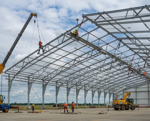 Как проходит демонтаж крыши ангара