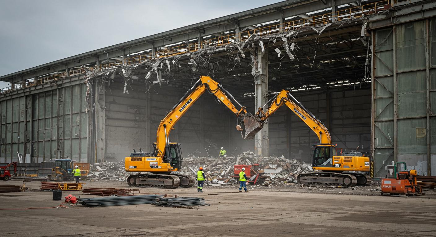 Демонтаж ангара при модернизации производства