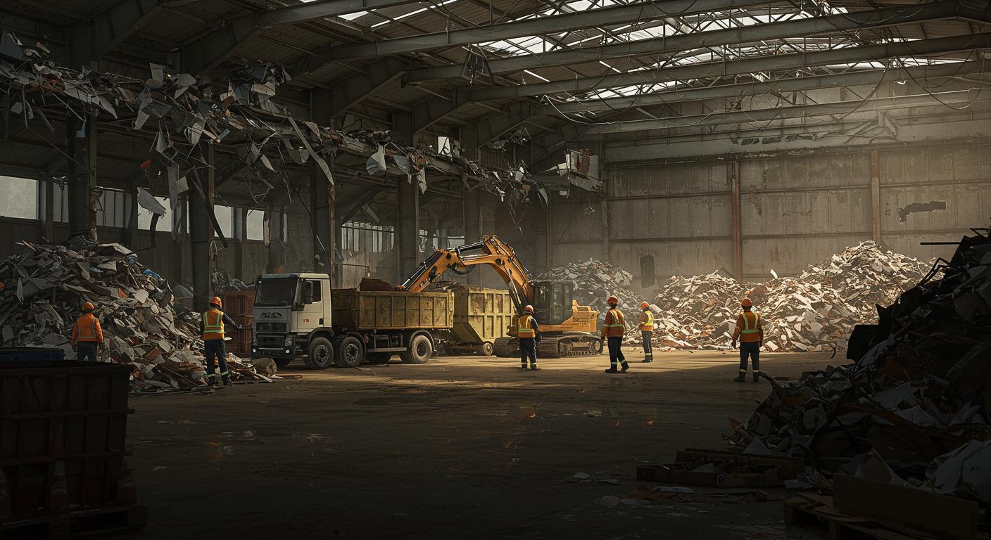 Демонтаж ангара с сортировкой отходов