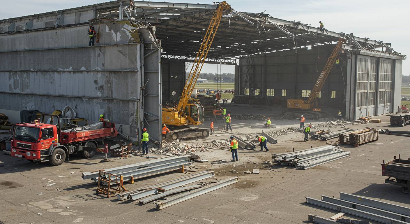Демонтаж ангаров при обновлении бизнеса