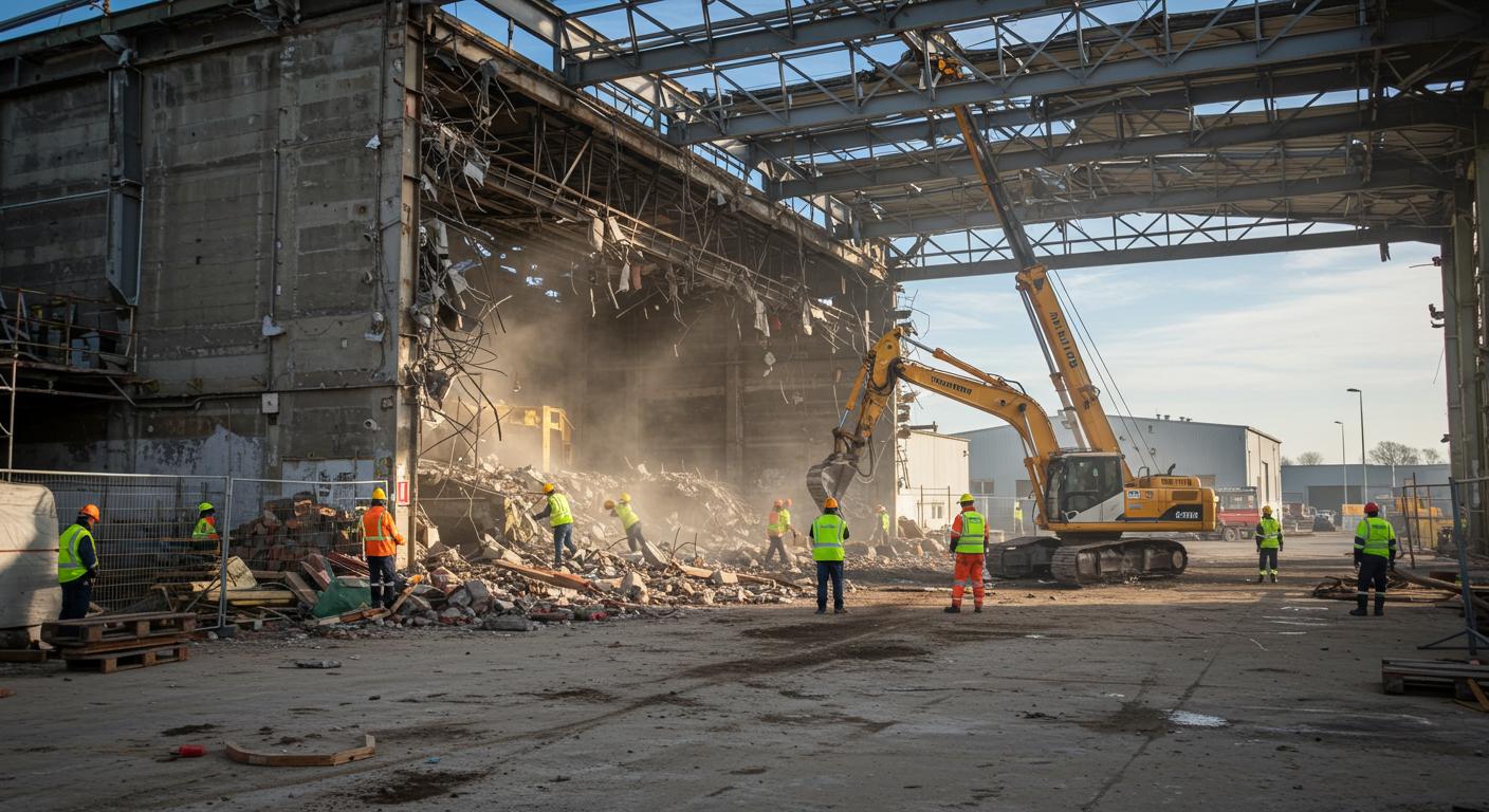 Демонтаж ангара в частном секторе