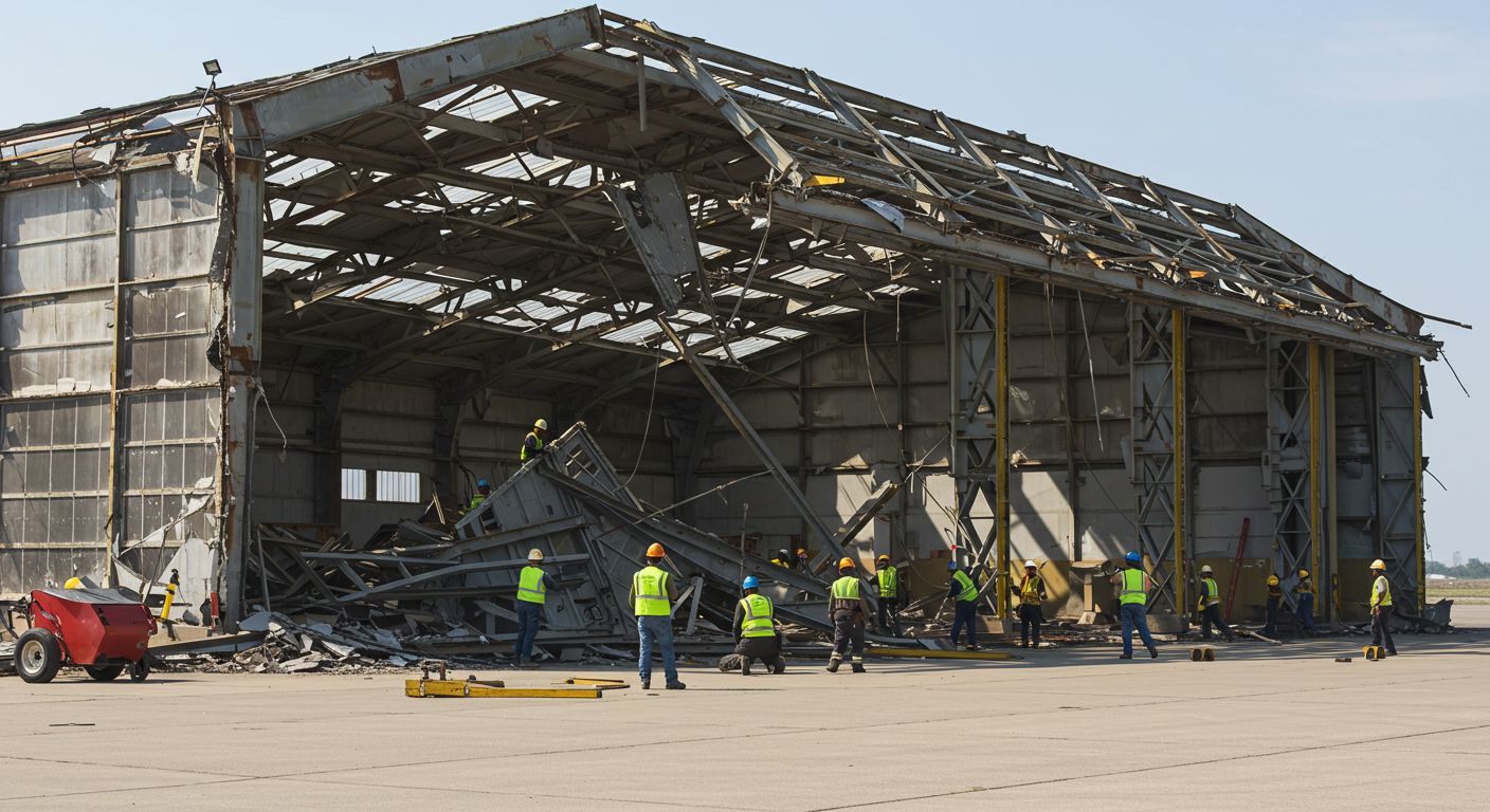 Демонтаж ангаров с минимальными затратами Экономичный демонтаж ангара