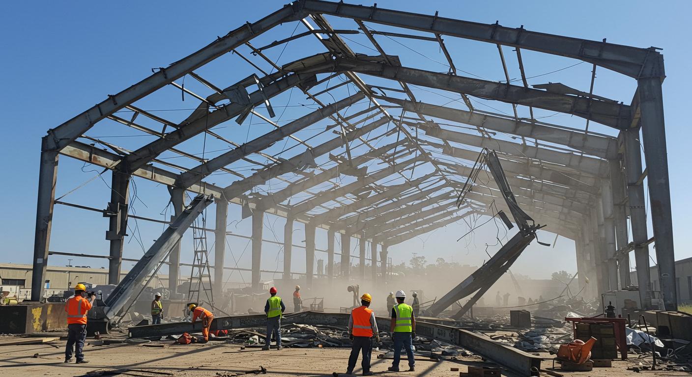 Демонтаж ангаров при переносе производств