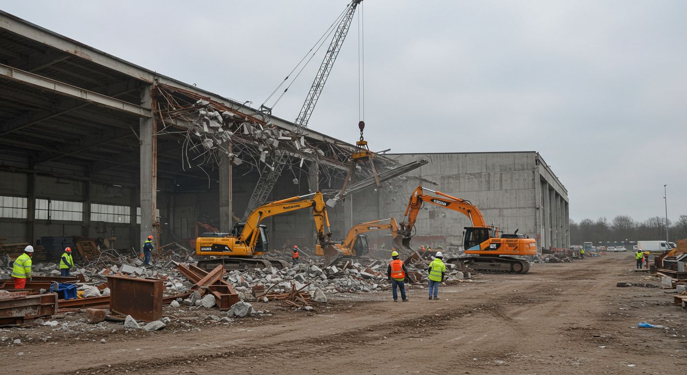 Демонтаж ангара для нового склада
