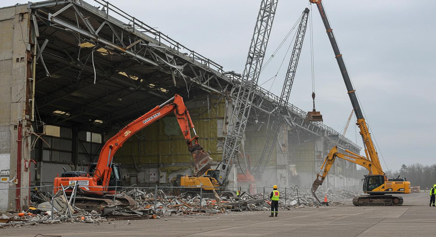 Демонтаж ангара с инженерными сетями Демонтаж ангара с инженерными сетями