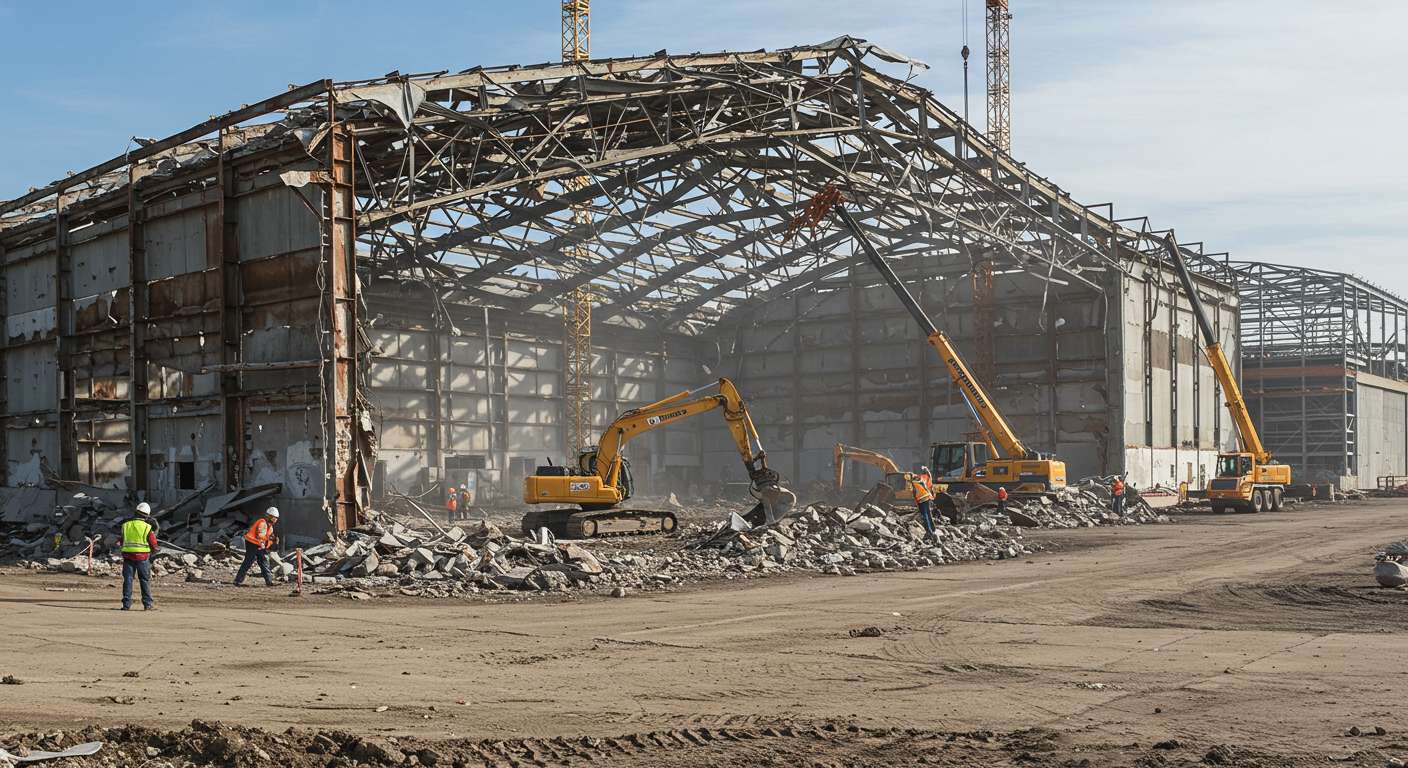 Демонтаж ангара под строительство нового объекта