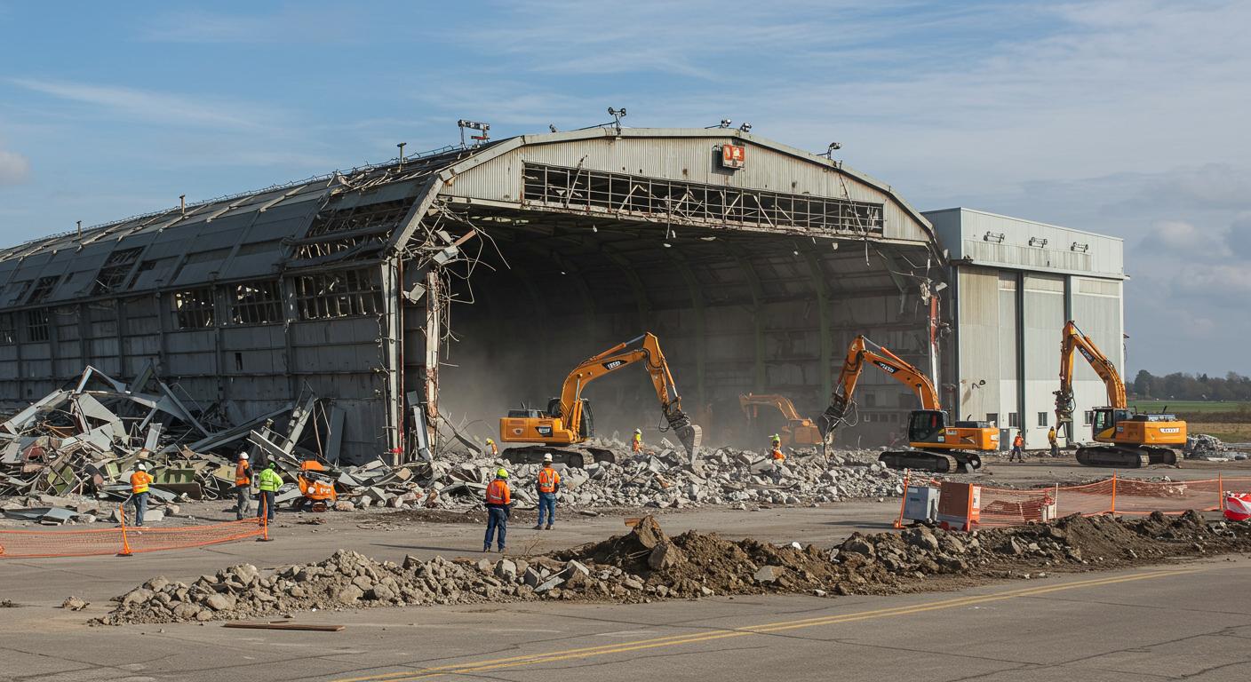 Демонтаж ангара под строительство нового объекта Демонтаж ангара под строительство нового объекта