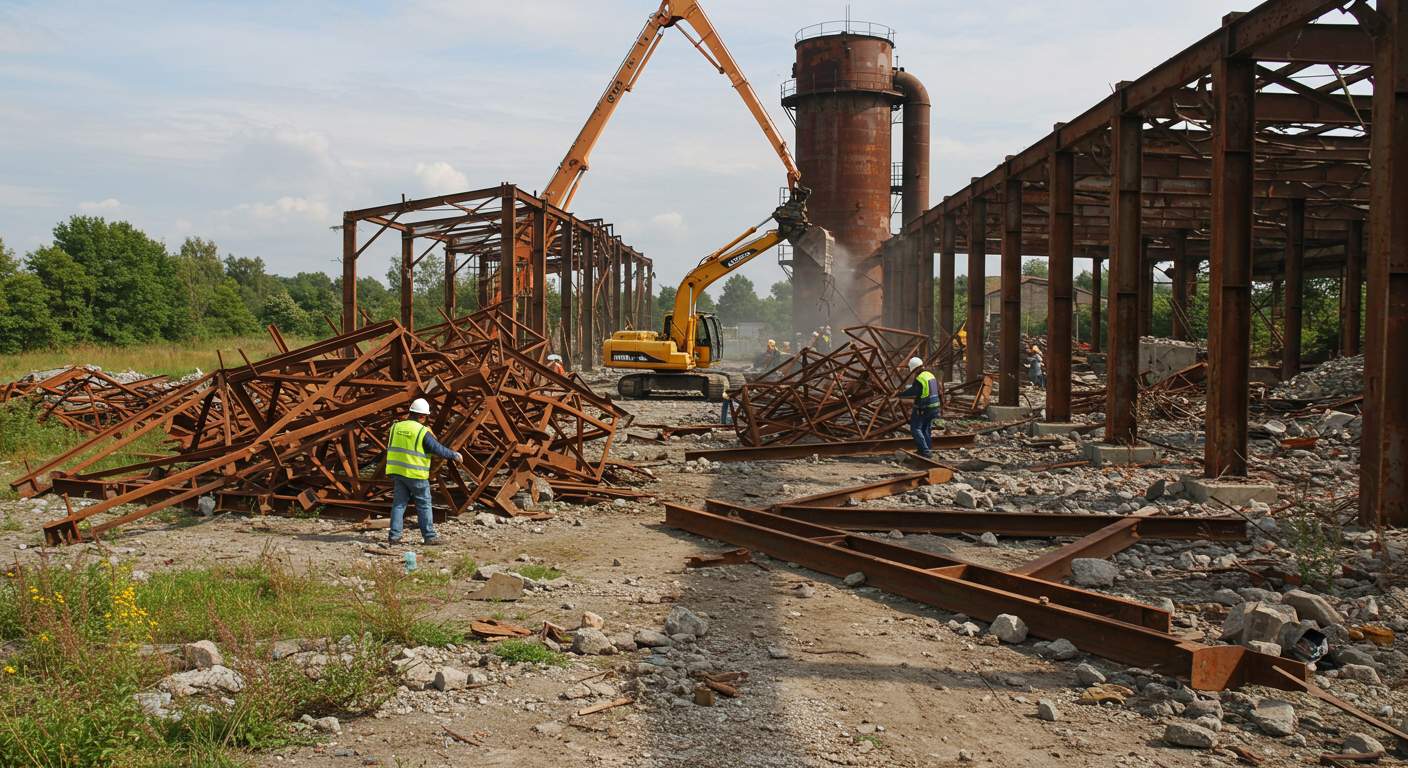 Вывоз металлоконструкций заводов и цехов