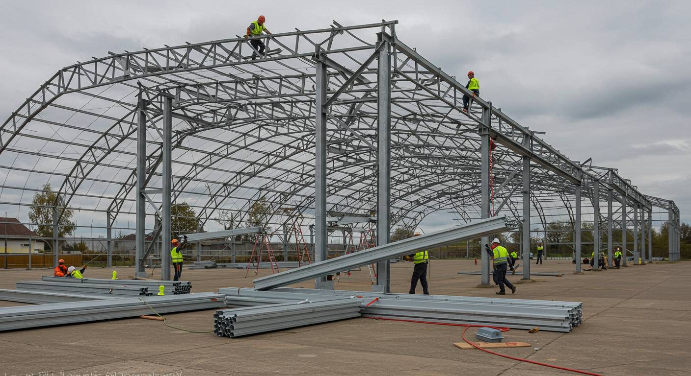 Демонтаж ангара из лёгких профилей Демонтаж ангара из лёгких профилей